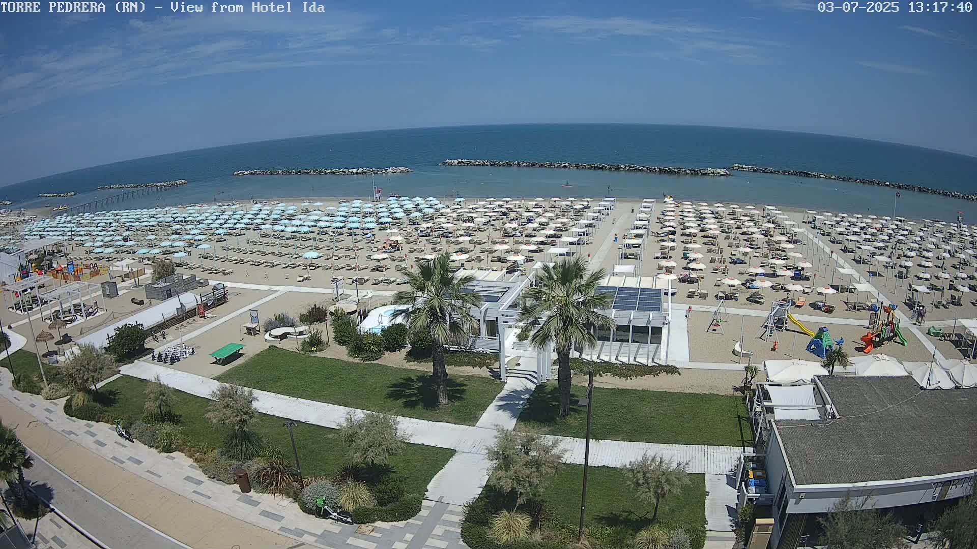 Rimini, Torre Pedrera Beach Live Cam - Emilia-Romagna, Italy
