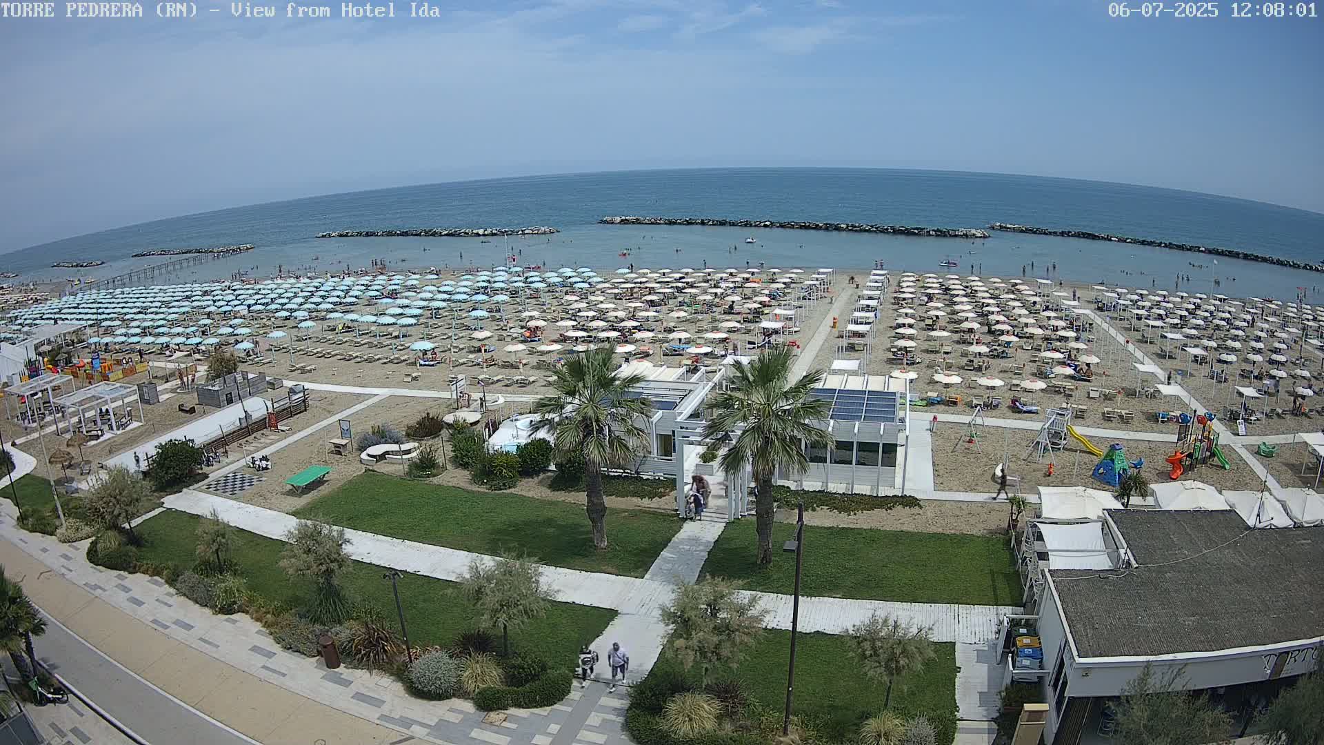 Rimini, Torre Pedrera Beach Live Cam - Emilia-Romagna, Italy