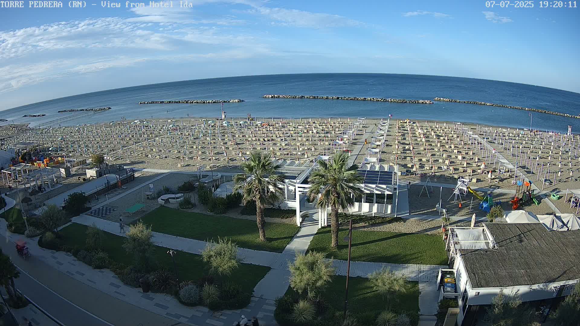 Rimini, Torre Pedrera Beach Live Cam - Emilia-Romagna, Italy