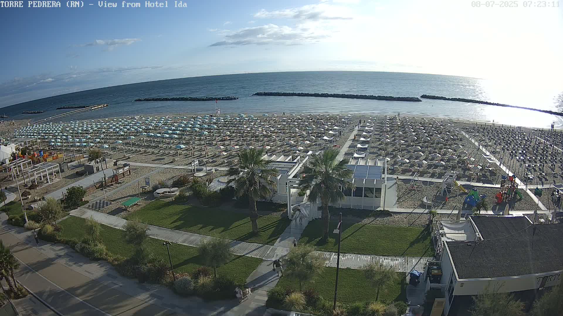 Rimini, Torre Pedrera Beach Live Cam - Emilia-Romagna, Italy