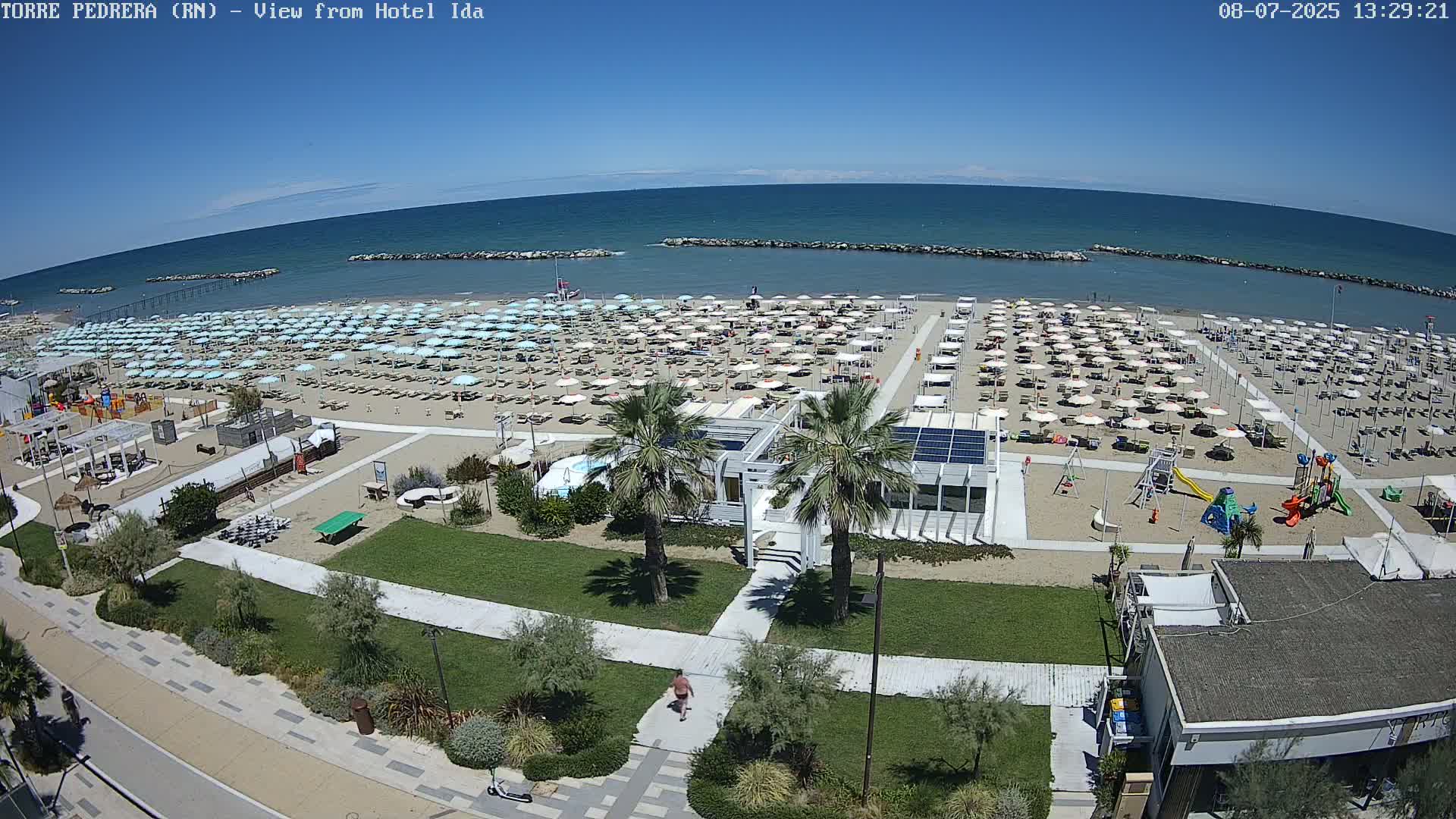 Rimini, Torre Pedrera Beach Live Cam - Emilia-Romagna, Italy