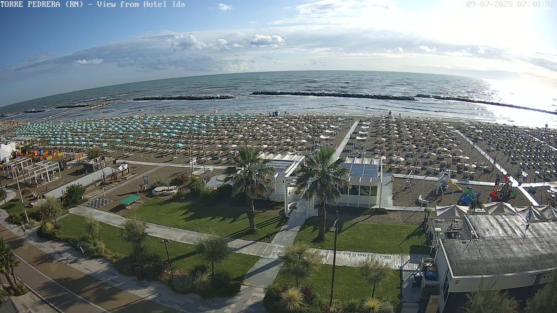 Rimini, Torre Pedrera Beach Live Cam - Emilia-Romagna, Italy