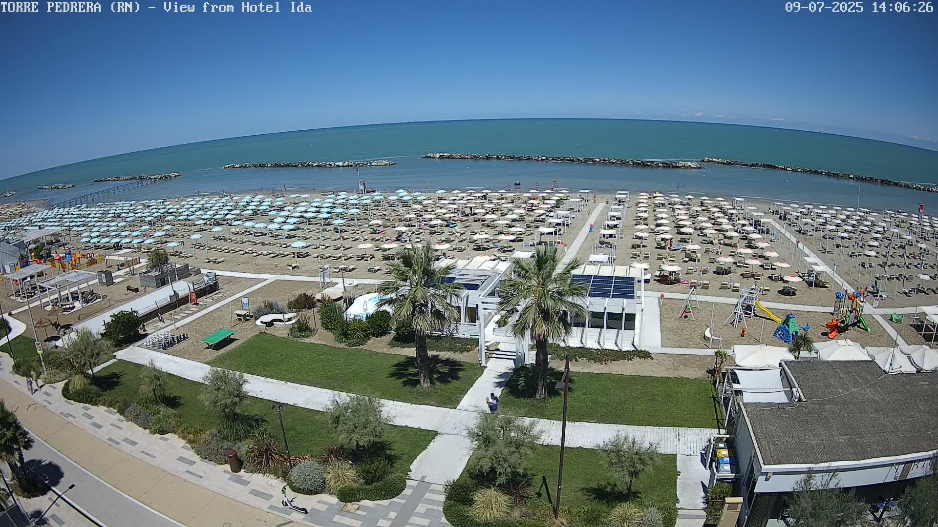 Rimini, Torre Pedrera Beach Live Cam - Emilia-Romagna, Italy