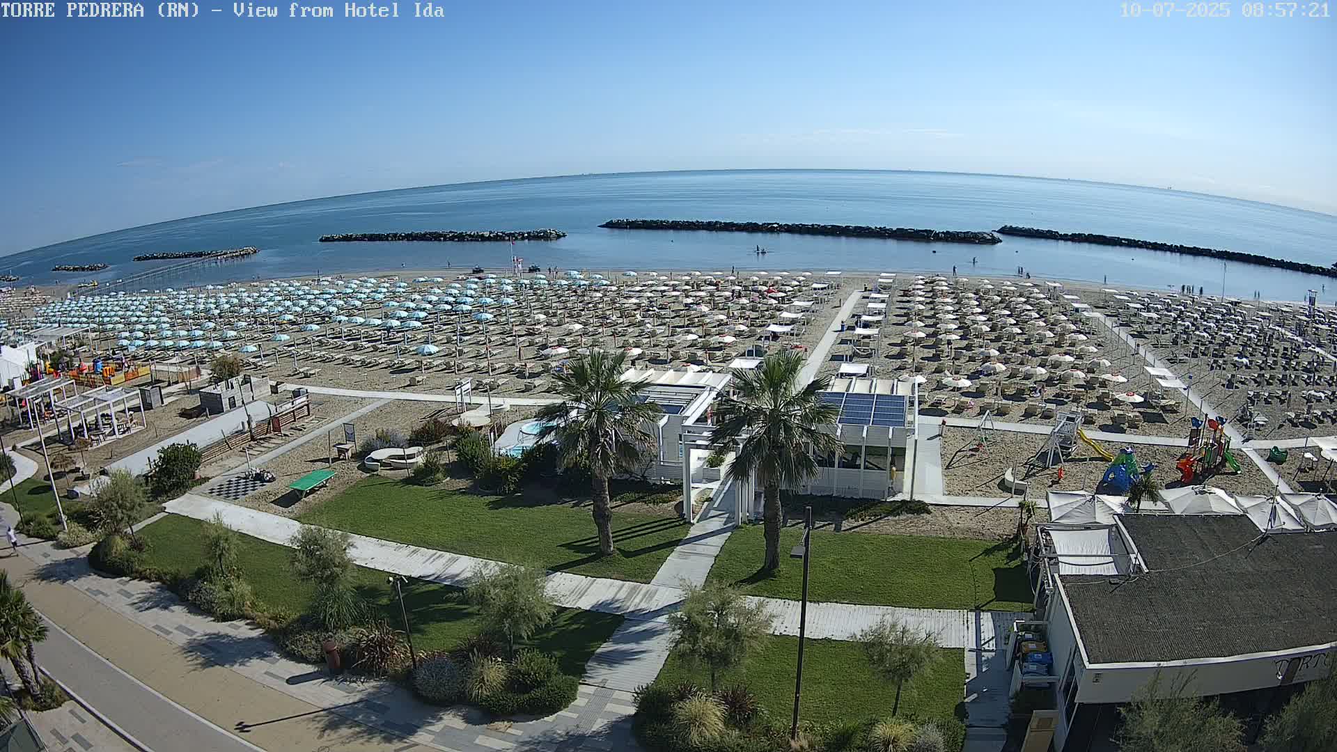 Rimini, Torre Pedrera Beach Live Cam - Emilia-Romagna, Italy