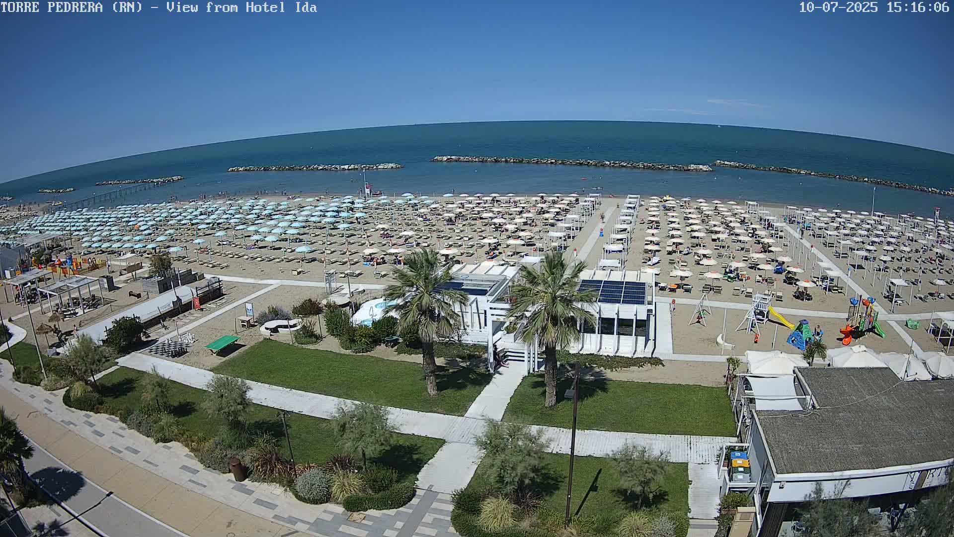 Rimini, Torre Pedrera Beach Live Cam - Emilia-Romagna, Italy