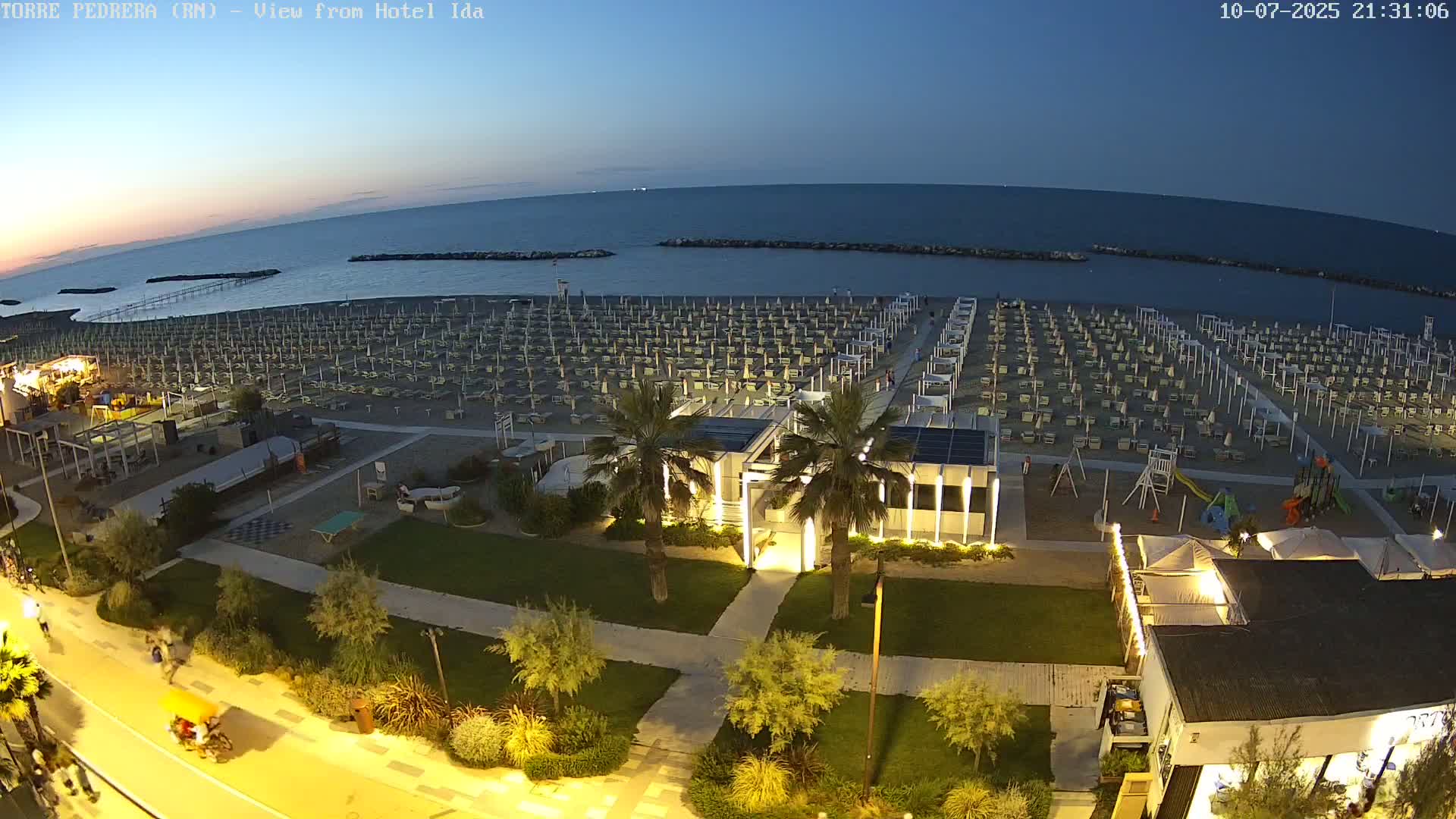 Rimini, Torre Pedrera Beach Live Cam - Emilia-Romagna, Italy