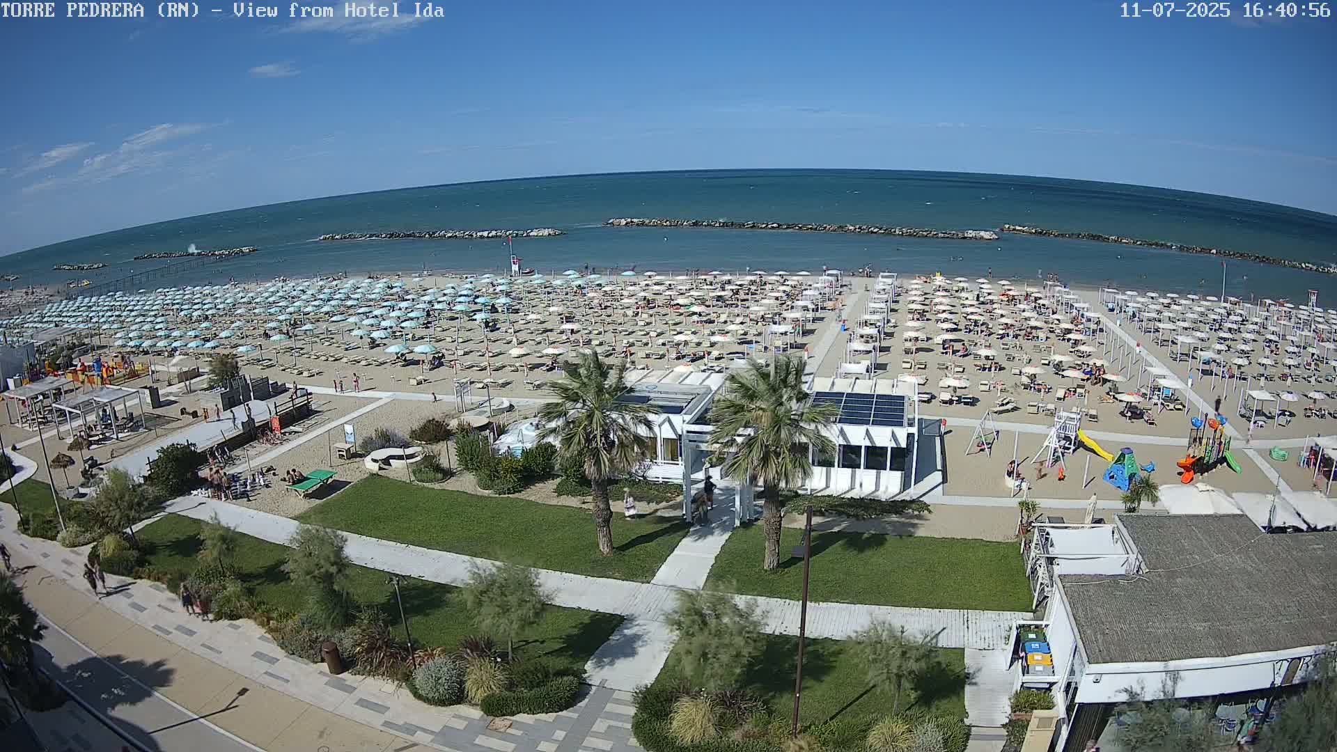 Rimini, Torre Pedrera Beach Live Cam - Emilia-Romagna, Italy