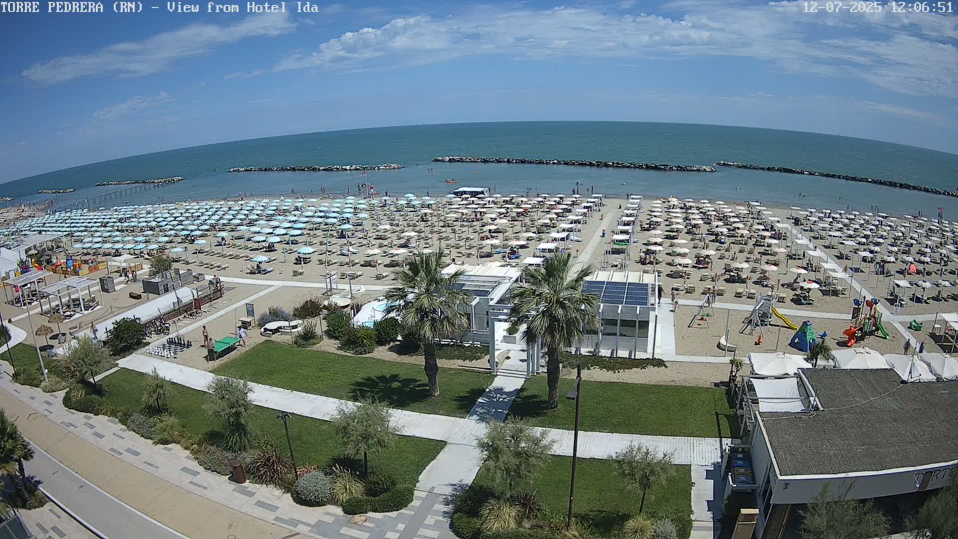 Rimini, Torre Pedrera Beach Live Cam - Emilia-Romagna, Italy
