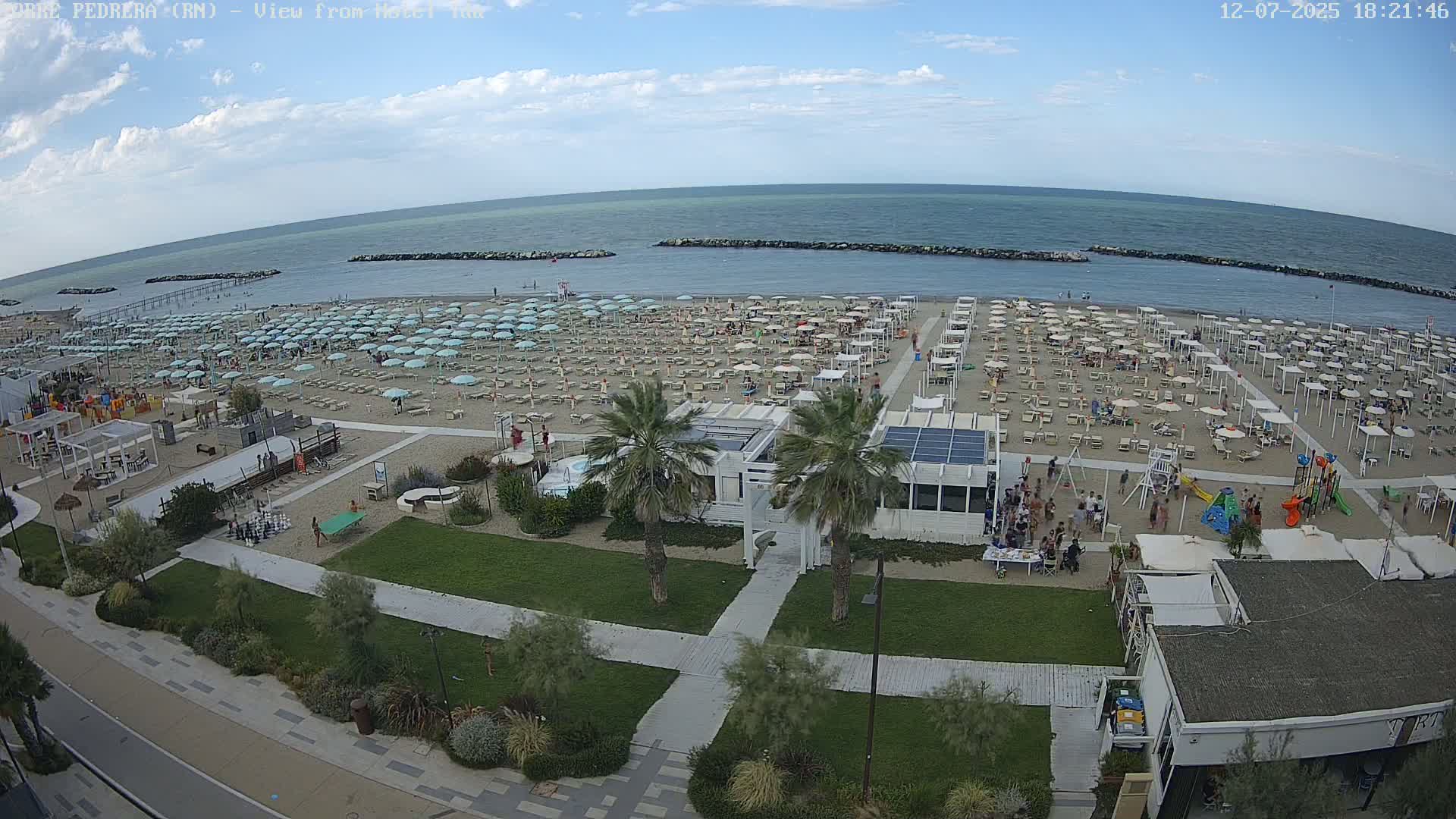 Rimini, Torre Pedrera Beach Live Cam - Emilia-Romagna, Italy