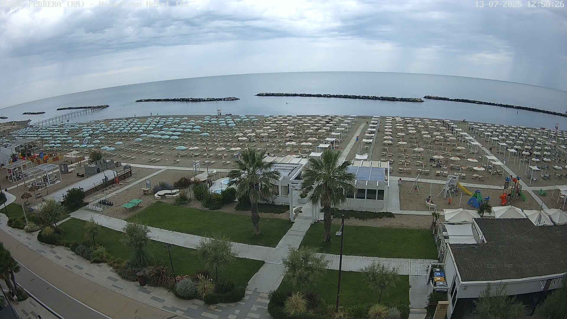 Rimini, Torre Pedrera Beach Live Cam - Emilia-Romagna, Italy