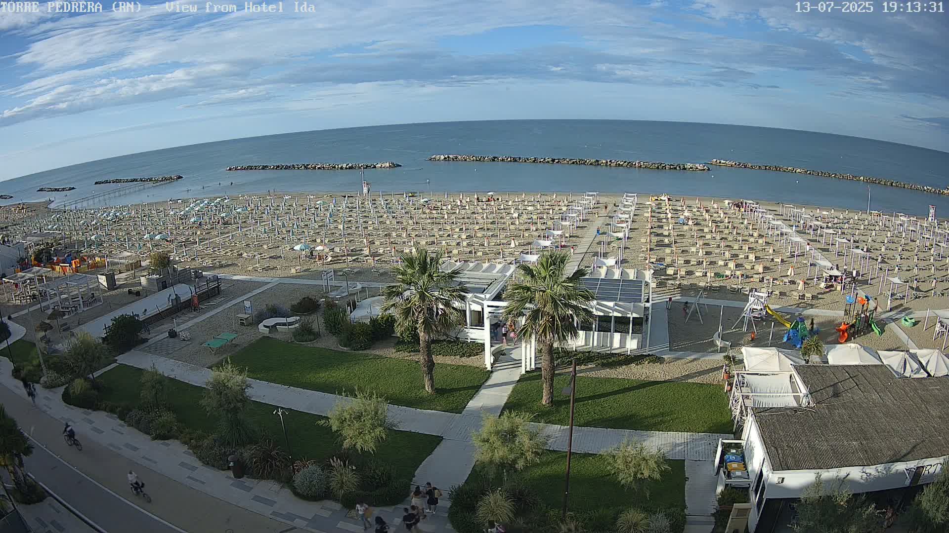 Rimini, Torre Pedrera Beach Live Cam - Emilia-Romagna, Italy