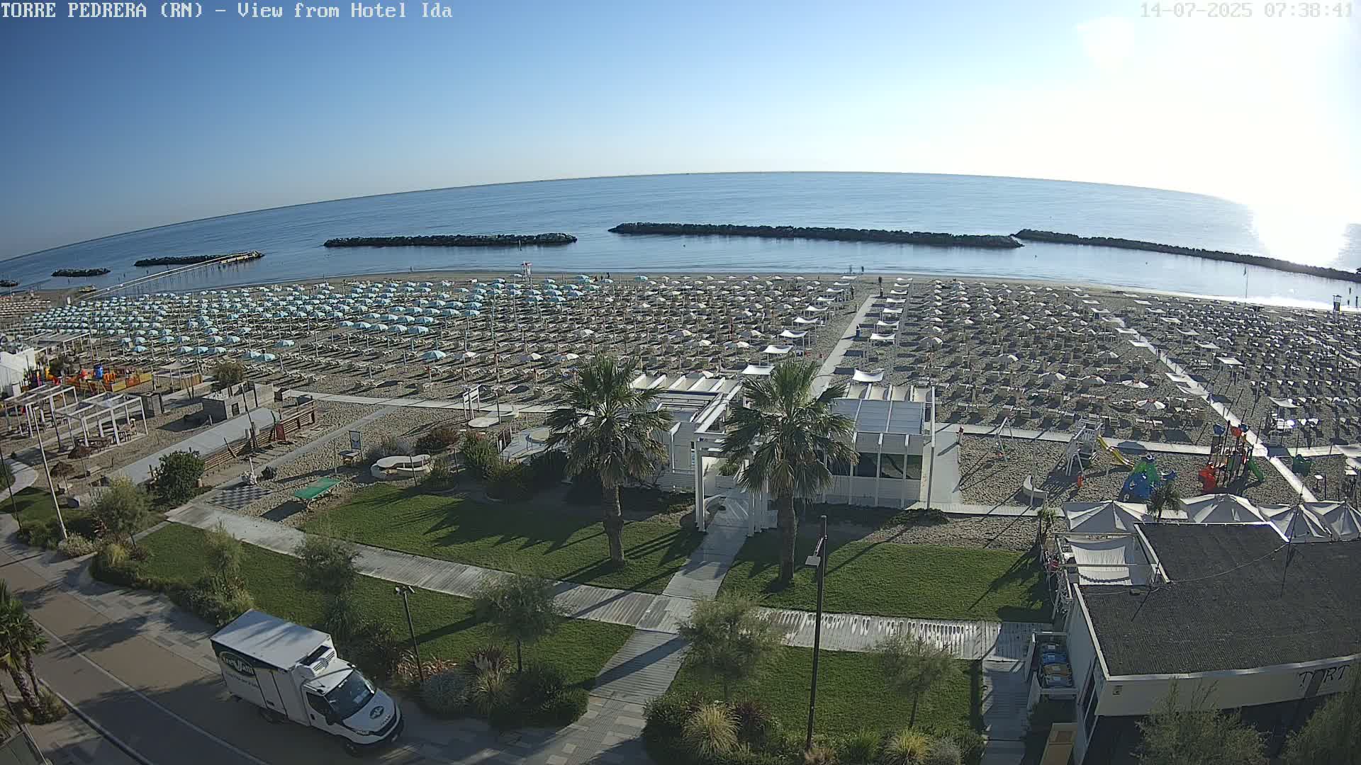 Rimini, Torre Pedrera Beach Live Cam - Emilia-Romagna, Italy
