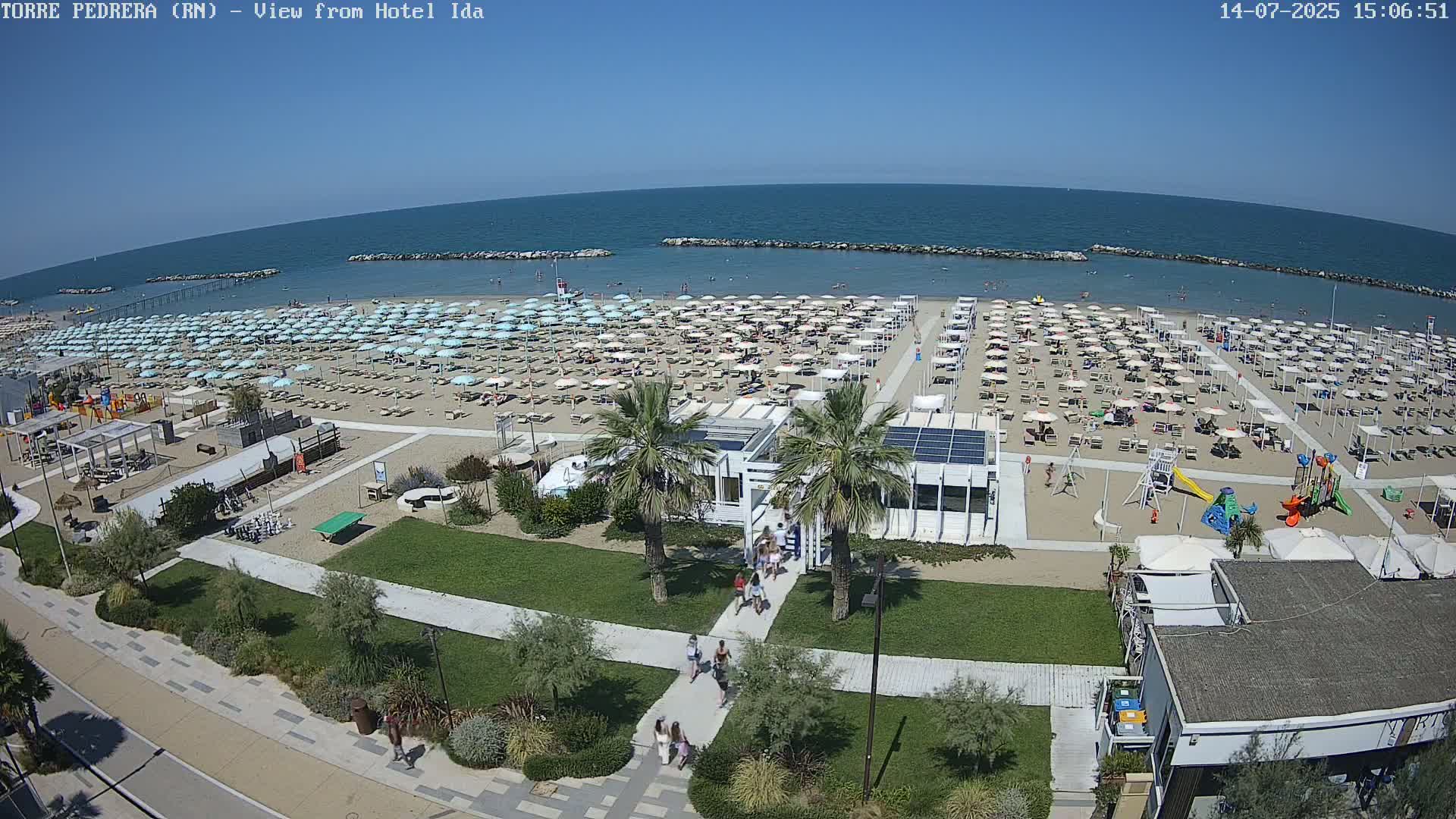 Rimini, Torre Pedrera Beach Live Cam - Emilia-Romagna, Italy