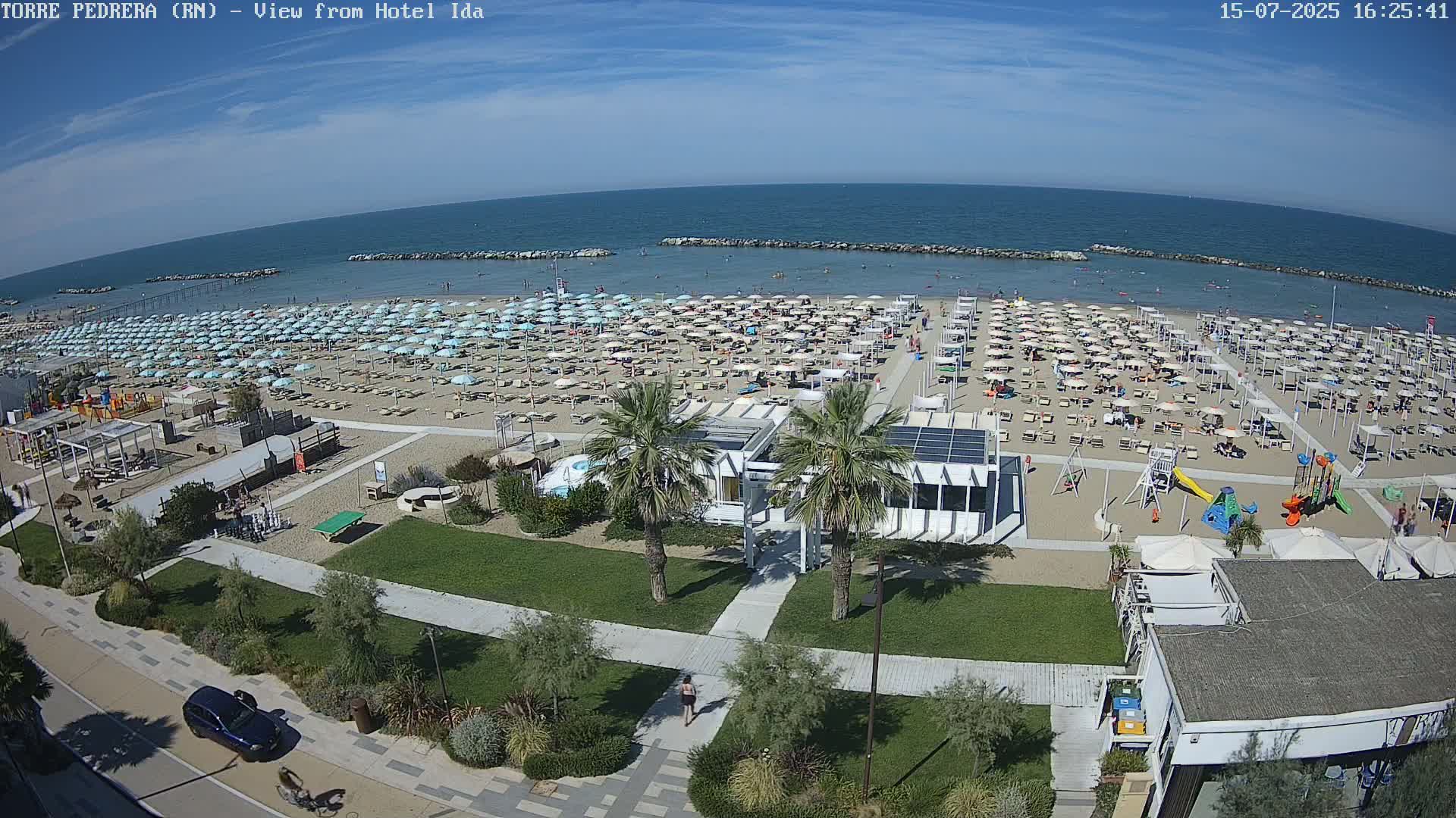 Rimini, Torre Pedrera Beach Live Cam - Emilia-Romagna, Italy