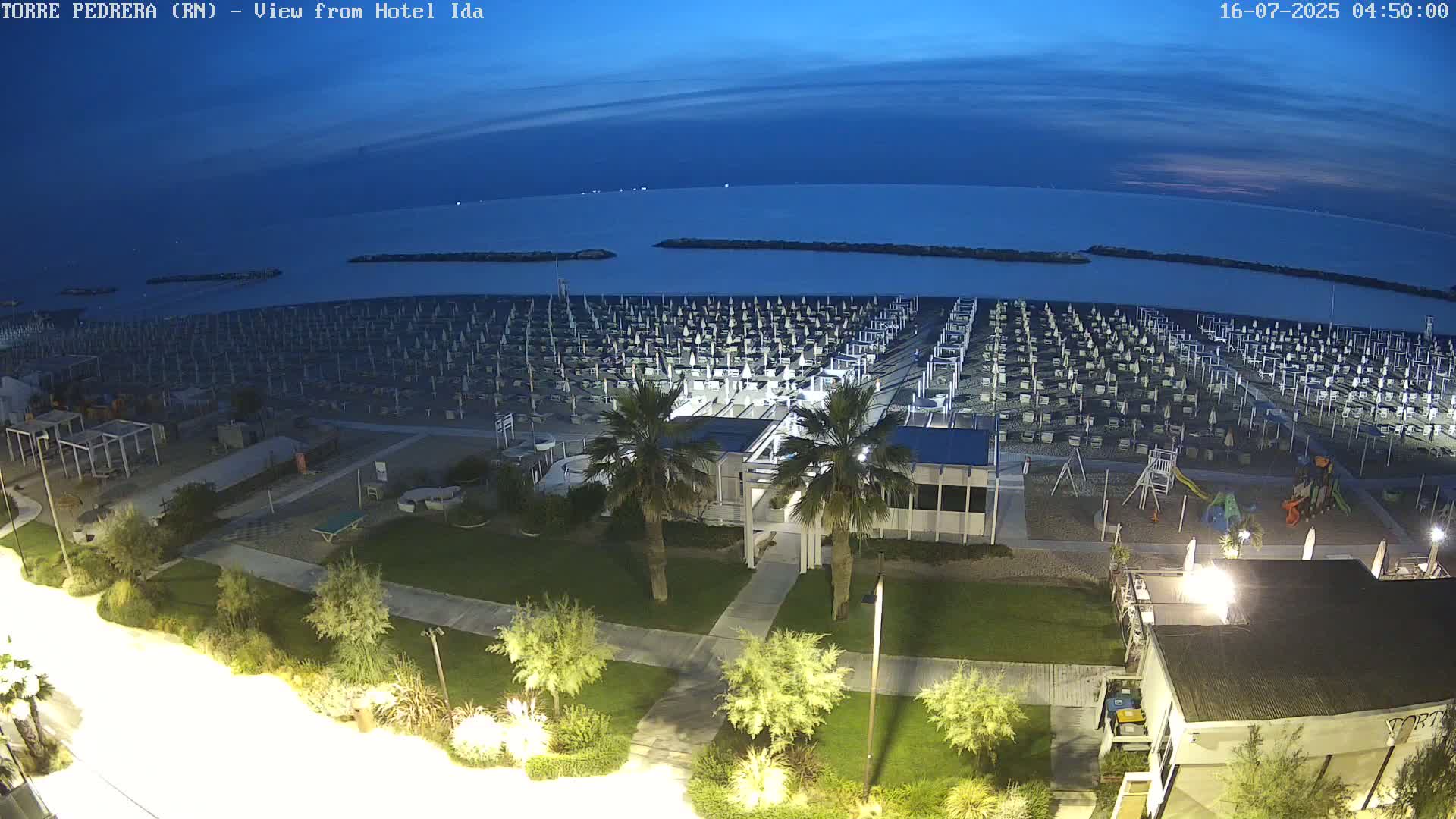 Rimini, Torre Pedrera Beach Live Cam - Emilia-Romagna, Italy