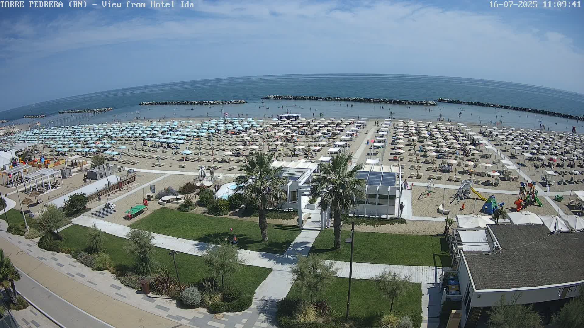 Rimini, Torre Pedrera Beach Live Cam - Emilia-Romagna, Italy