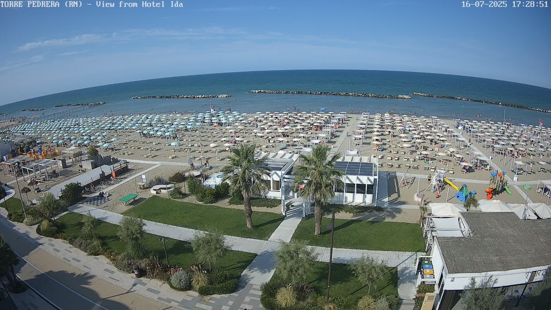 Rimini, Torre Pedrera Beach Live Cam - Emilia-Romagna, Italy