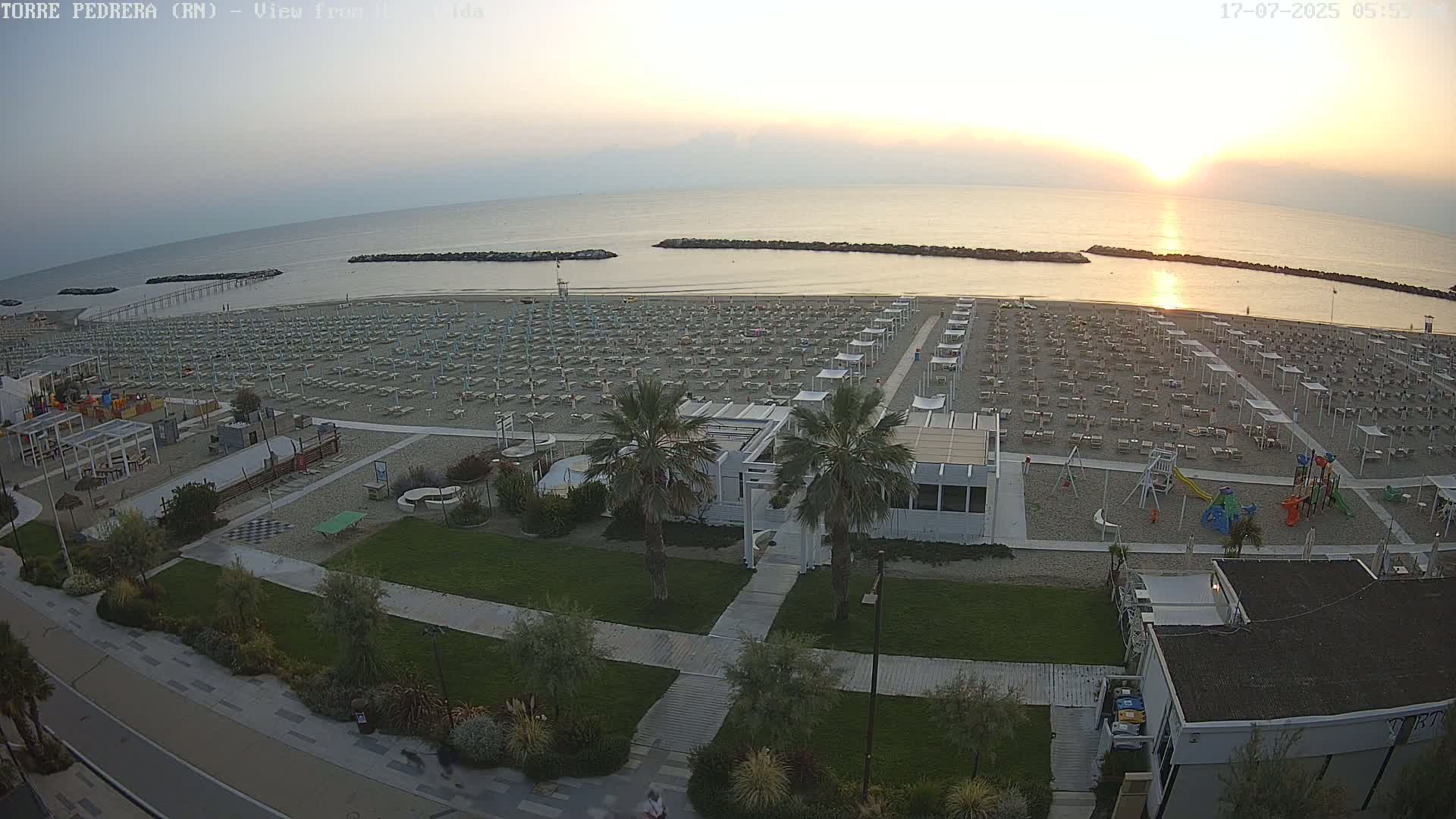 Rimini, Torre Pedrera Beach Live Cam - Emilia-Romagna, Italy