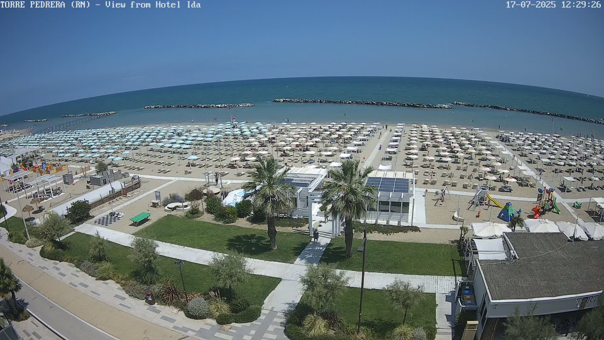 Rimini, Torre Pedrera Beach Live Cam - Emilia-Romagna, Italy