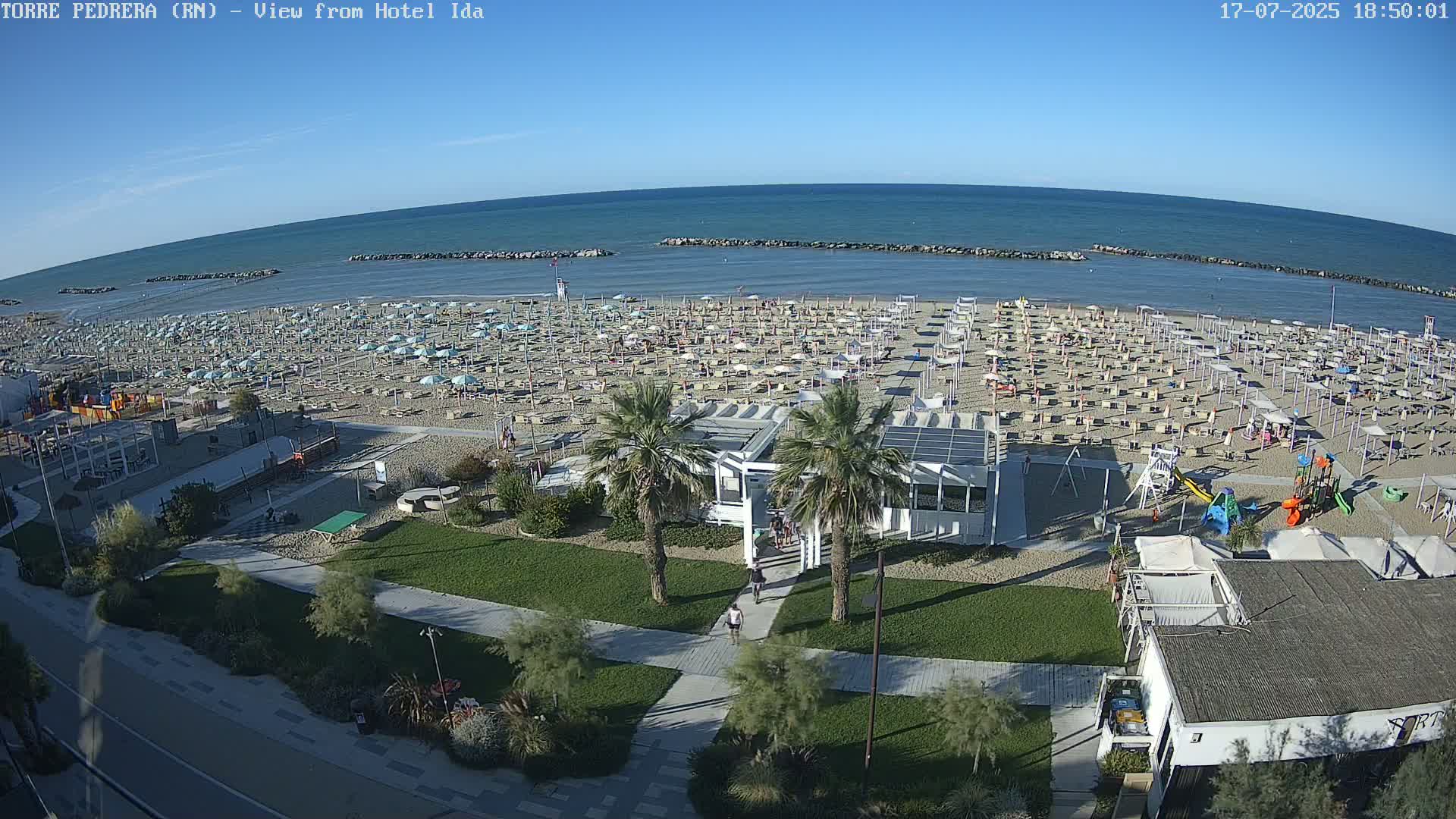 Rimini, Torre Pedrera Beach Live Cam - Emilia-Romagna, Italy