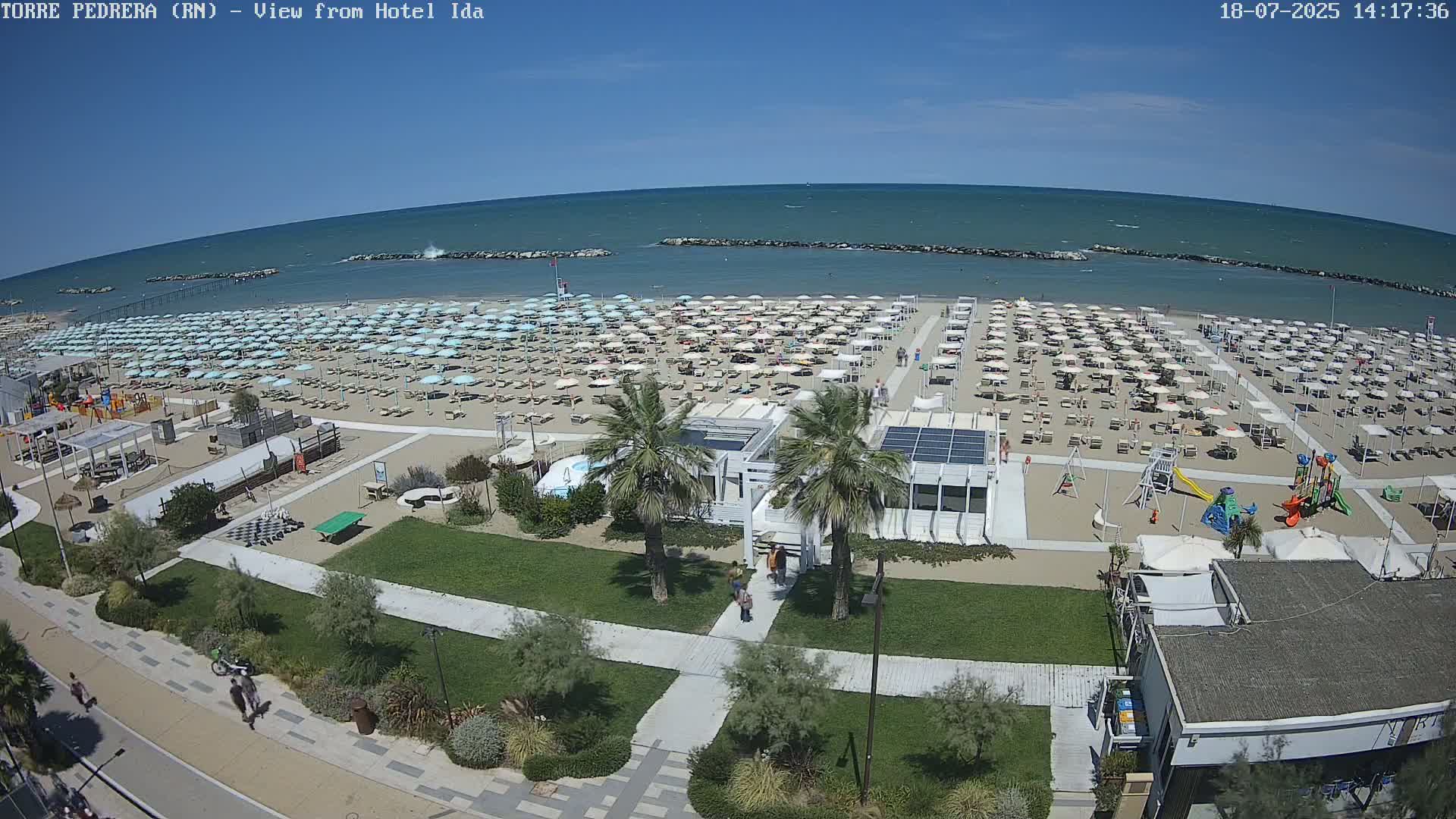 Rimini, Torre Pedrera Beach Live Cam - Emilia-Romagna, Italy