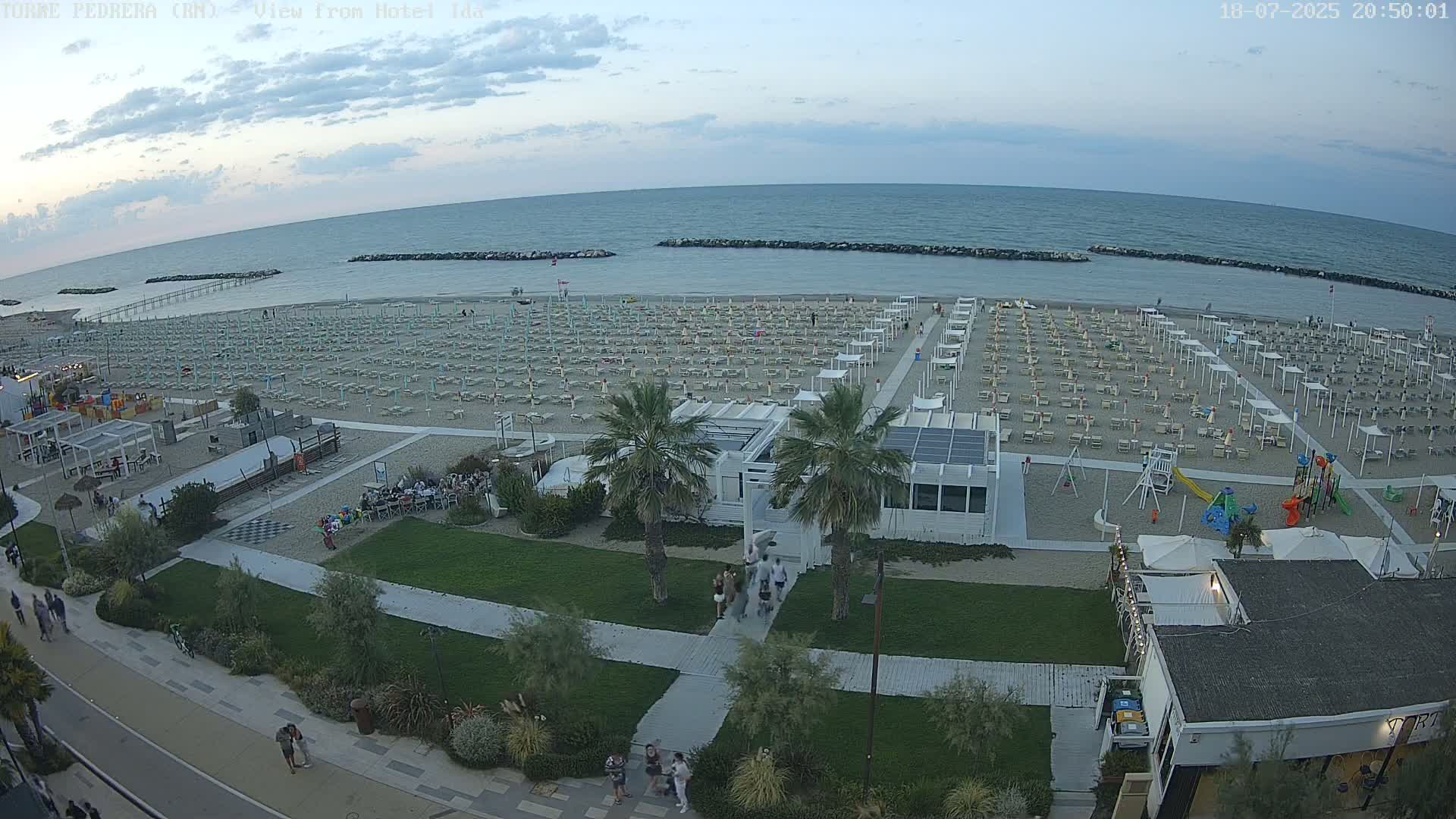 Rimini, Torre Pedrera Beach Live Cam - Emilia-Romagna, Italy