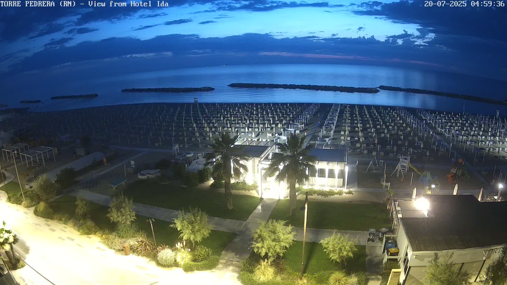 Rimini, Torre Pedrera Beach Live Cam - Emilia-Romagna, Italy