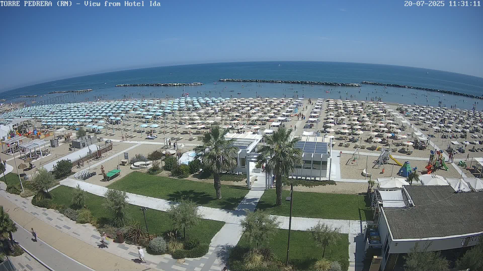 Rimini, Torre Pedrera Beach Live Cam - Emilia-Romagna, Italy