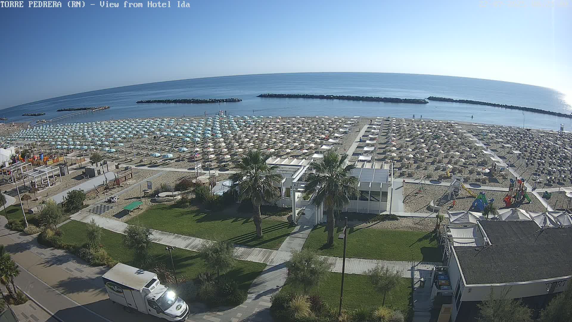 Rimini, Torre Pedrera Beach Live Cam - Emilia-Romagna, Italy