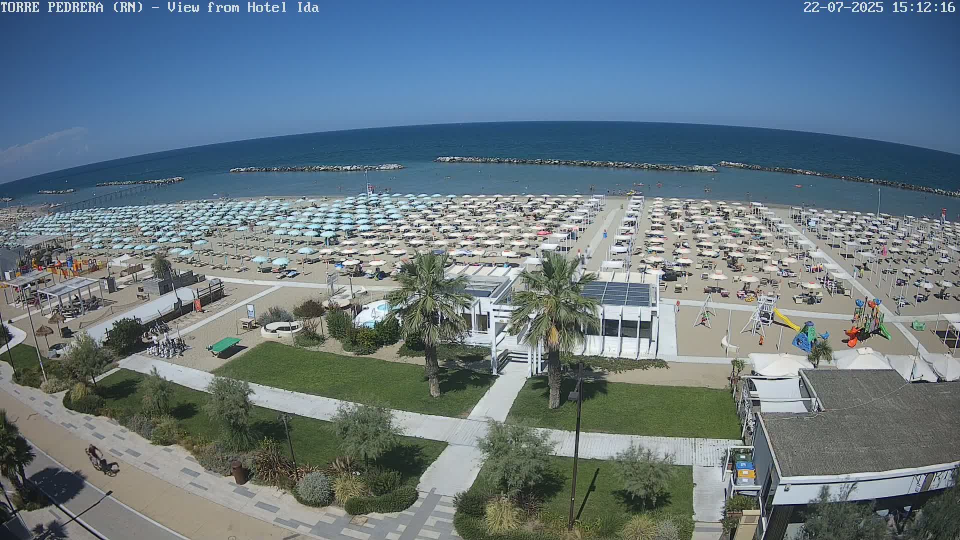 Rimini, Torre Pedrera Beach Live Cam - Emilia-Romagna, Italy