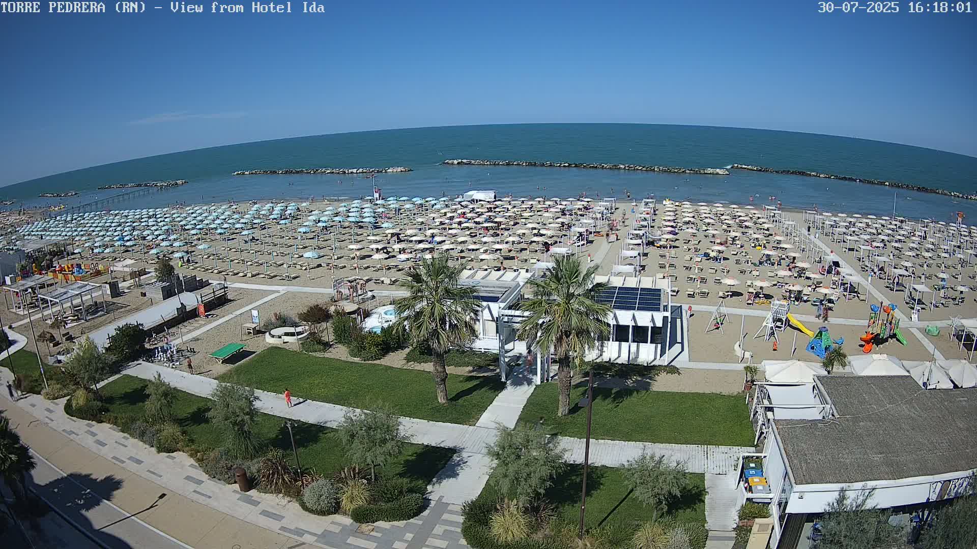 Rimini, Torre Pedrera Beach Live Cam - Emilia-Romagna, Italy