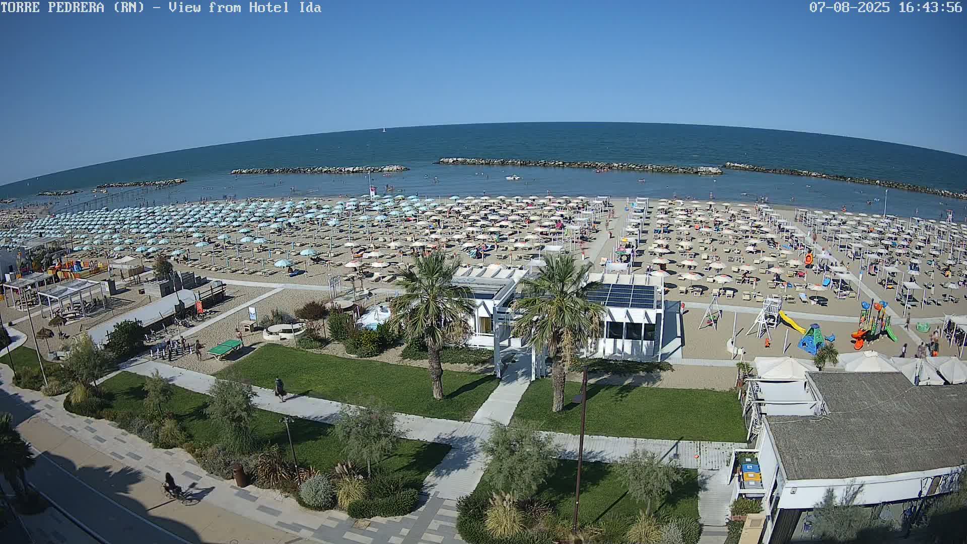 Rimini, Torre Pedrera Beach Live Cam - Emilia-Romagna, Italy