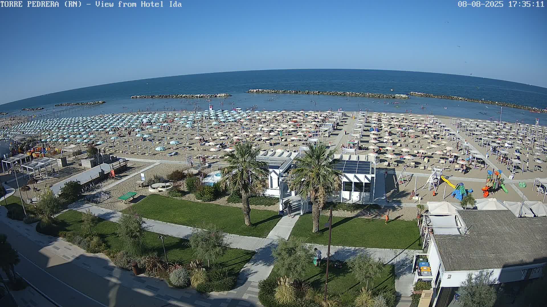 Rimini, Torre Pedrera Beach Live Cam - Emilia-Romagna, Italy