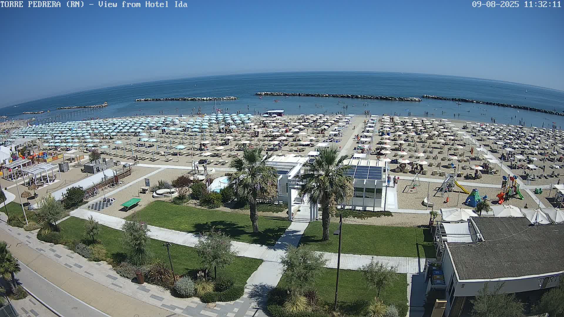 Rimini, Torre Pedrera Beach Live Cam - Emilia-Romagna, Italy