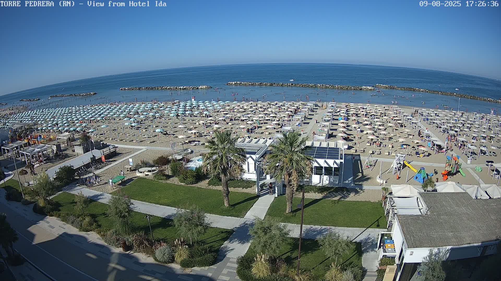 Rimini, Torre Pedrera Beach Live Cam - Emilia-Romagna, Italy