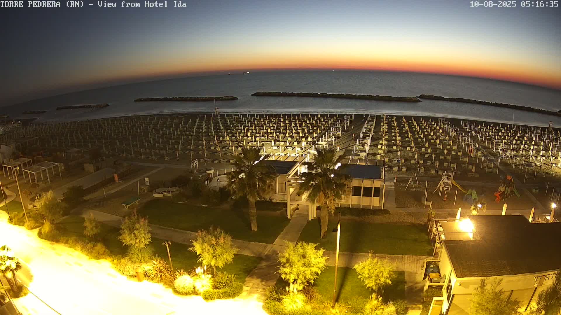 Rimini, Torre Pedrera Beach Live Cam - Emilia-Romagna, Italy