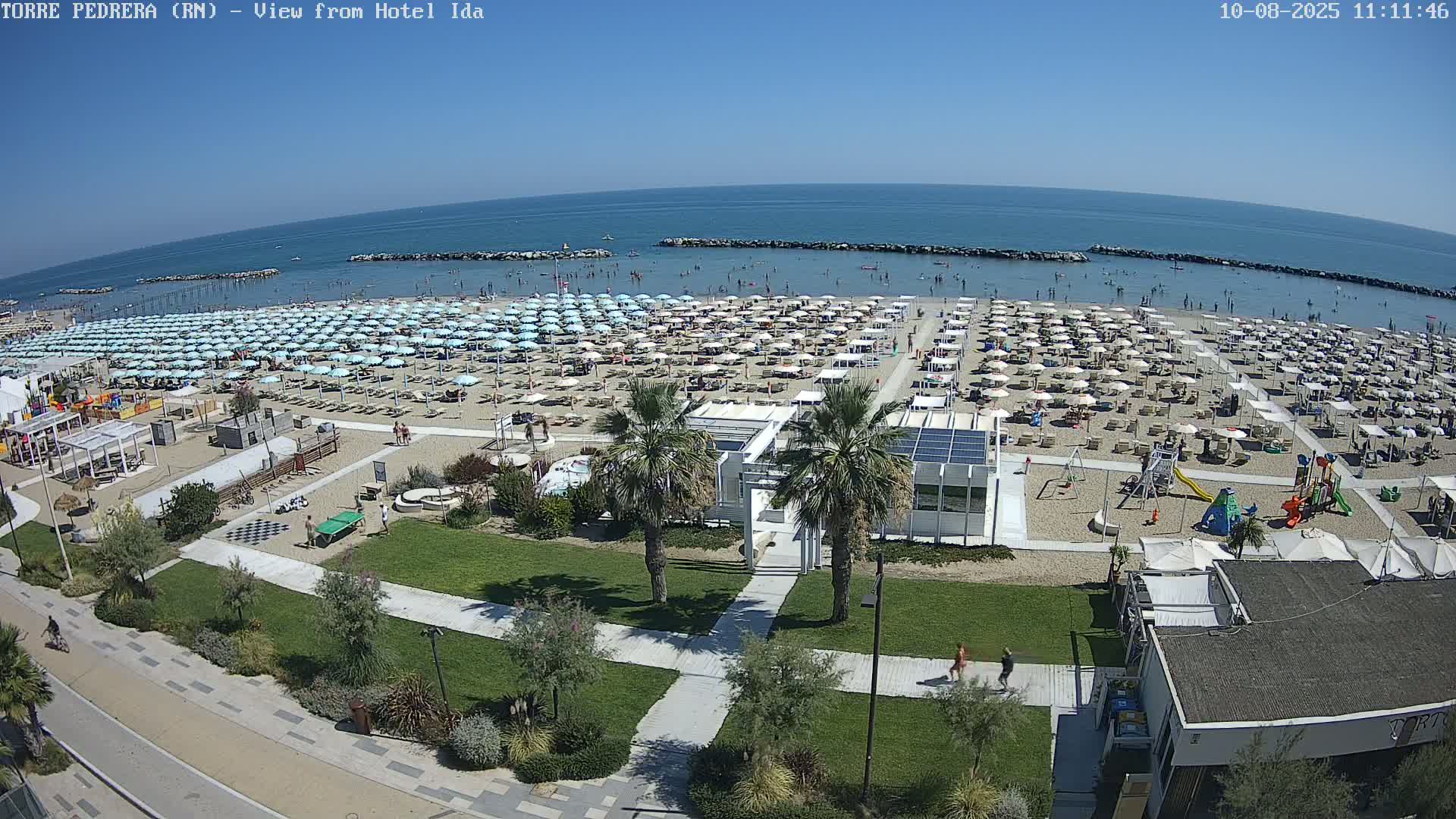 Rimini, Torre Pedrera Beach Live Cam - Emilia-Romagna, Italy