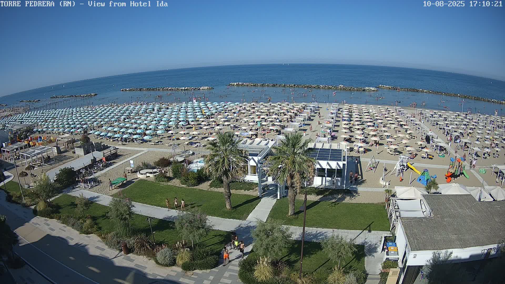 Rimini, Torre Pedrera Beach Live Cam - Emilia-Romagna, Italy