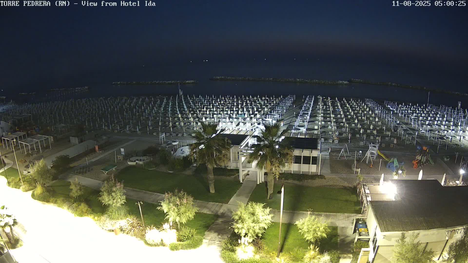 Rimini, Torre Pedrera Beach Live Cam - Emilia-Romagna, Italy