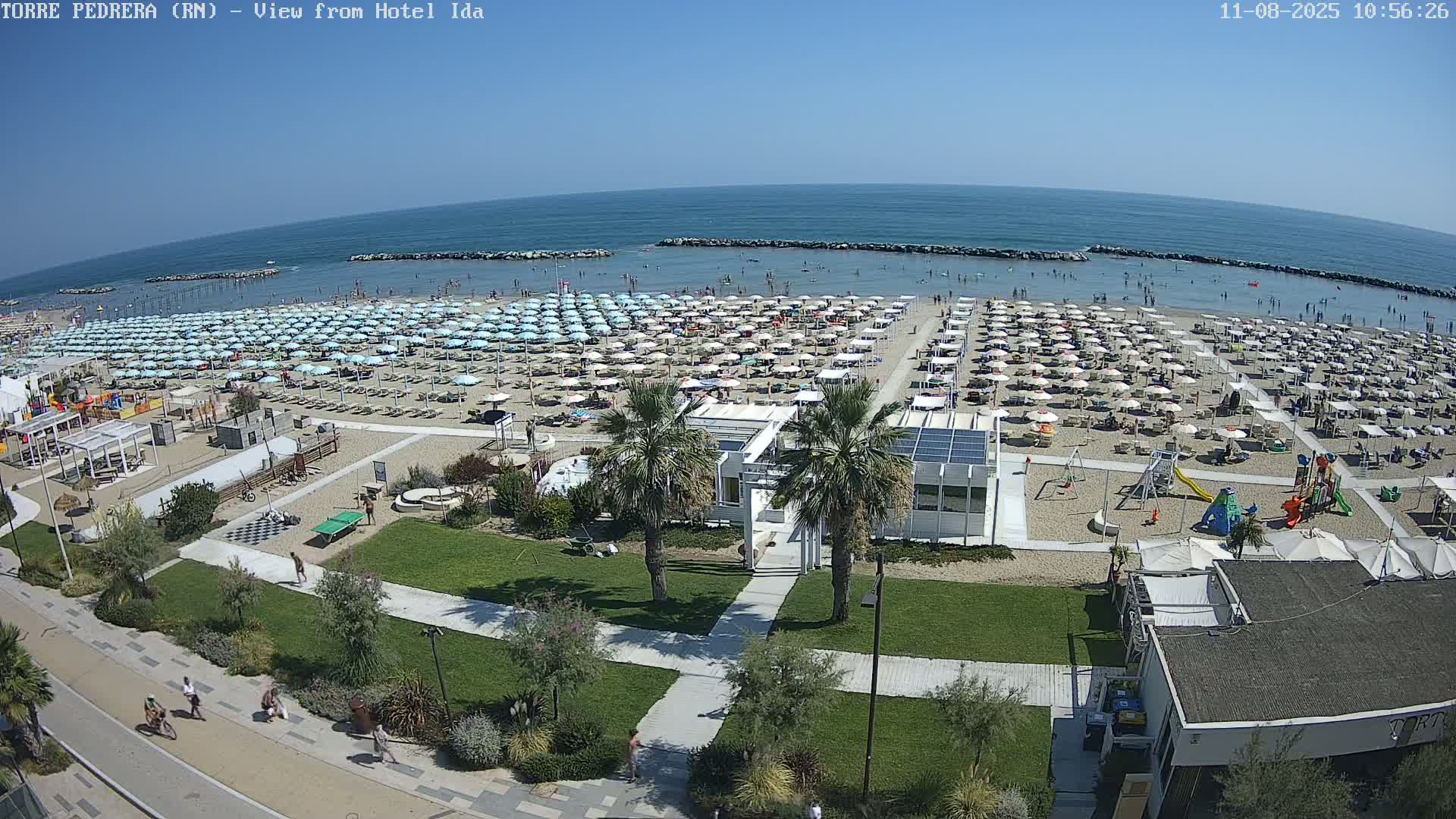 Rimini, Torre Pedrera Beach Live Cam - Emilia-Romagna, Italy