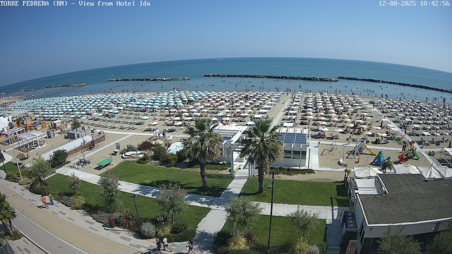 Rimini, Torre Pedrera Beach Live Cam - Emilia-Romagna, Italy