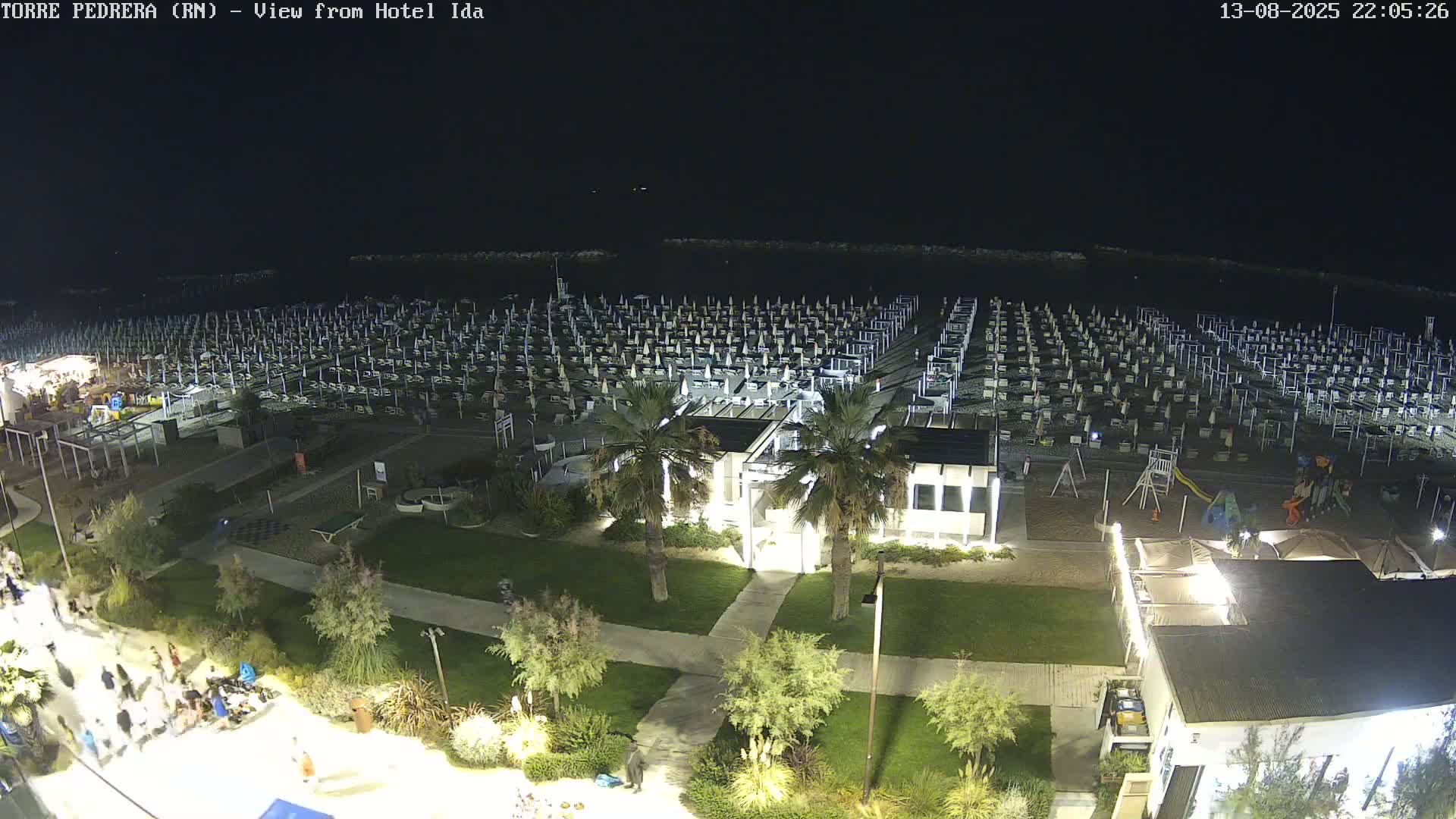 Rimini, Torre Pedrera Beach Live Cam - Emilia-Romagna, Italy