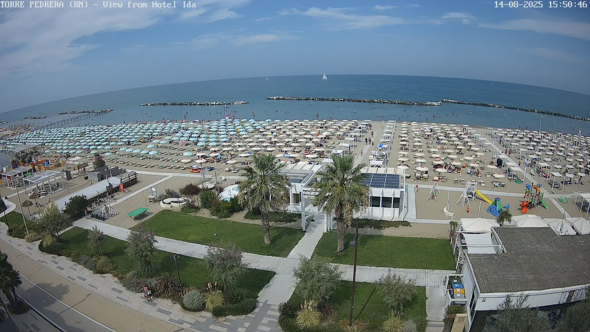 Rimini, Torre Pedrera Beach Live Cam - Emilia-Romagna, Italy