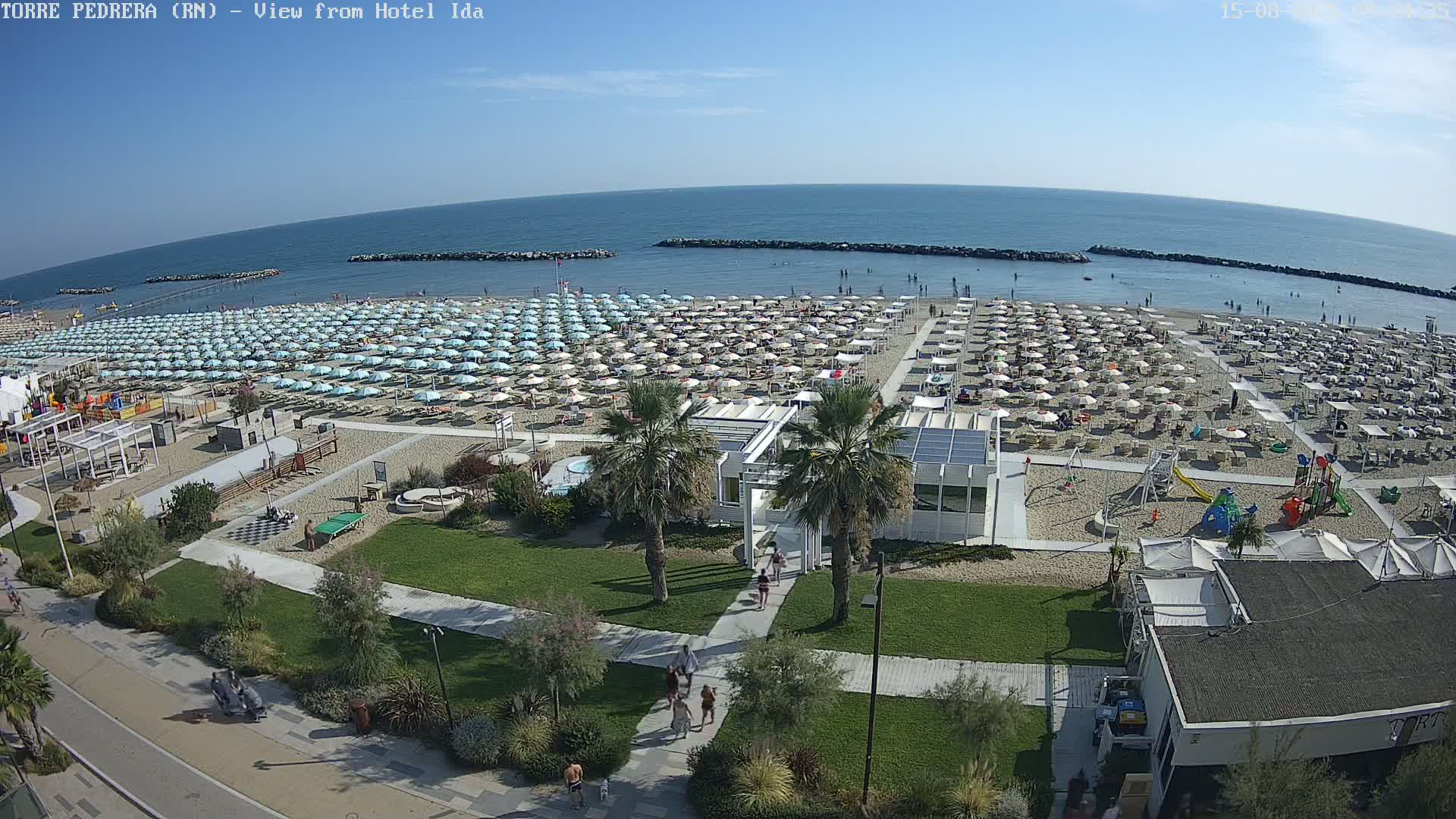 Rimini, Torre Pedrera Beach Live Cam - Emilia-Romagna, Italy