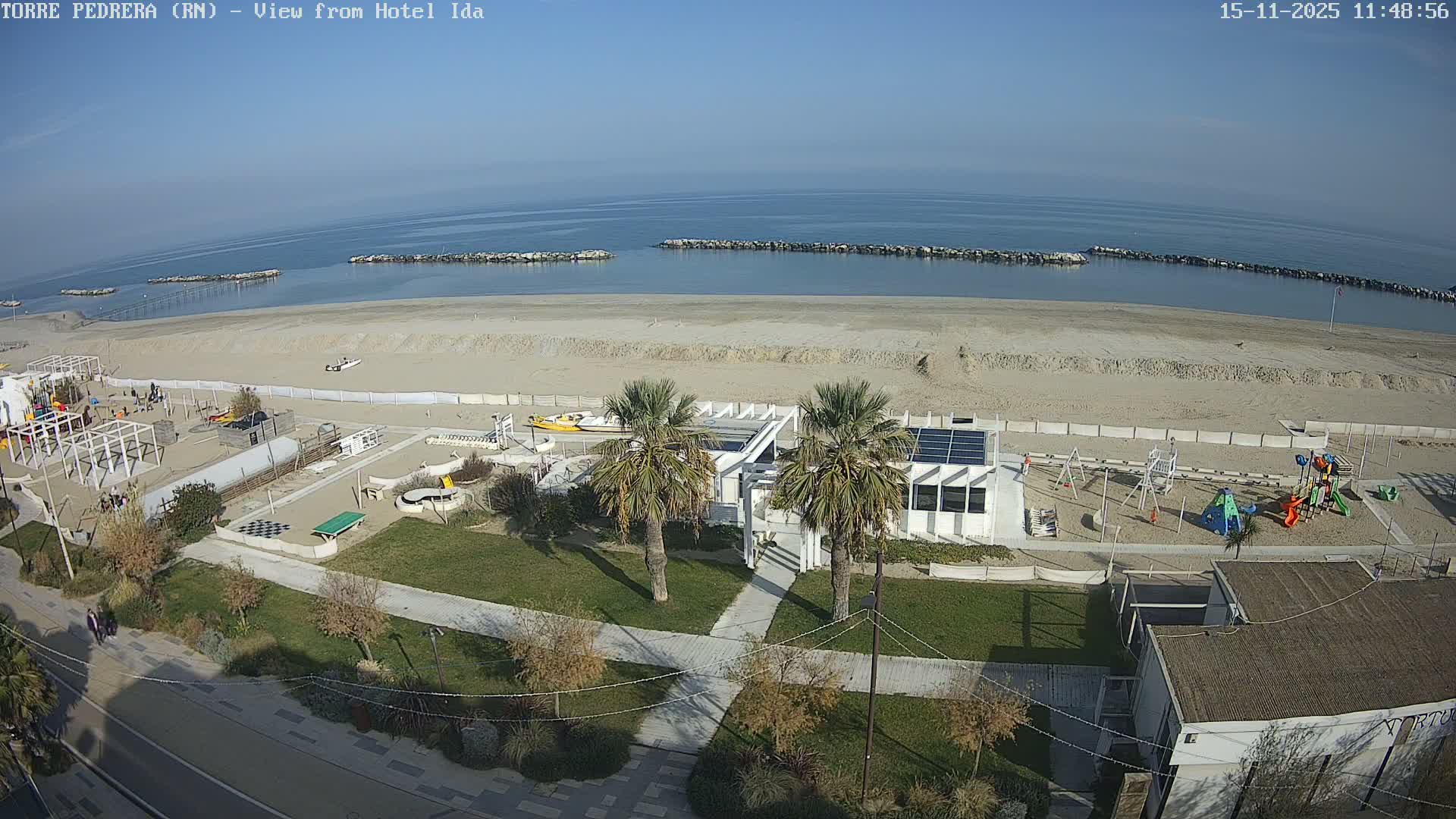 Rimini, Torre Pedrera Beach Live Cam - Emilia-Romagna, Italy