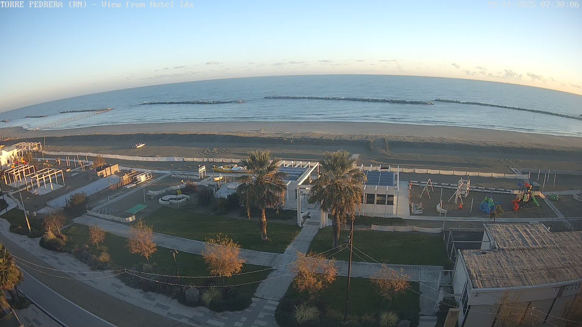 Rimini, Torre Pedrera Beach Live Cam - Emilia-Romagna, Italy