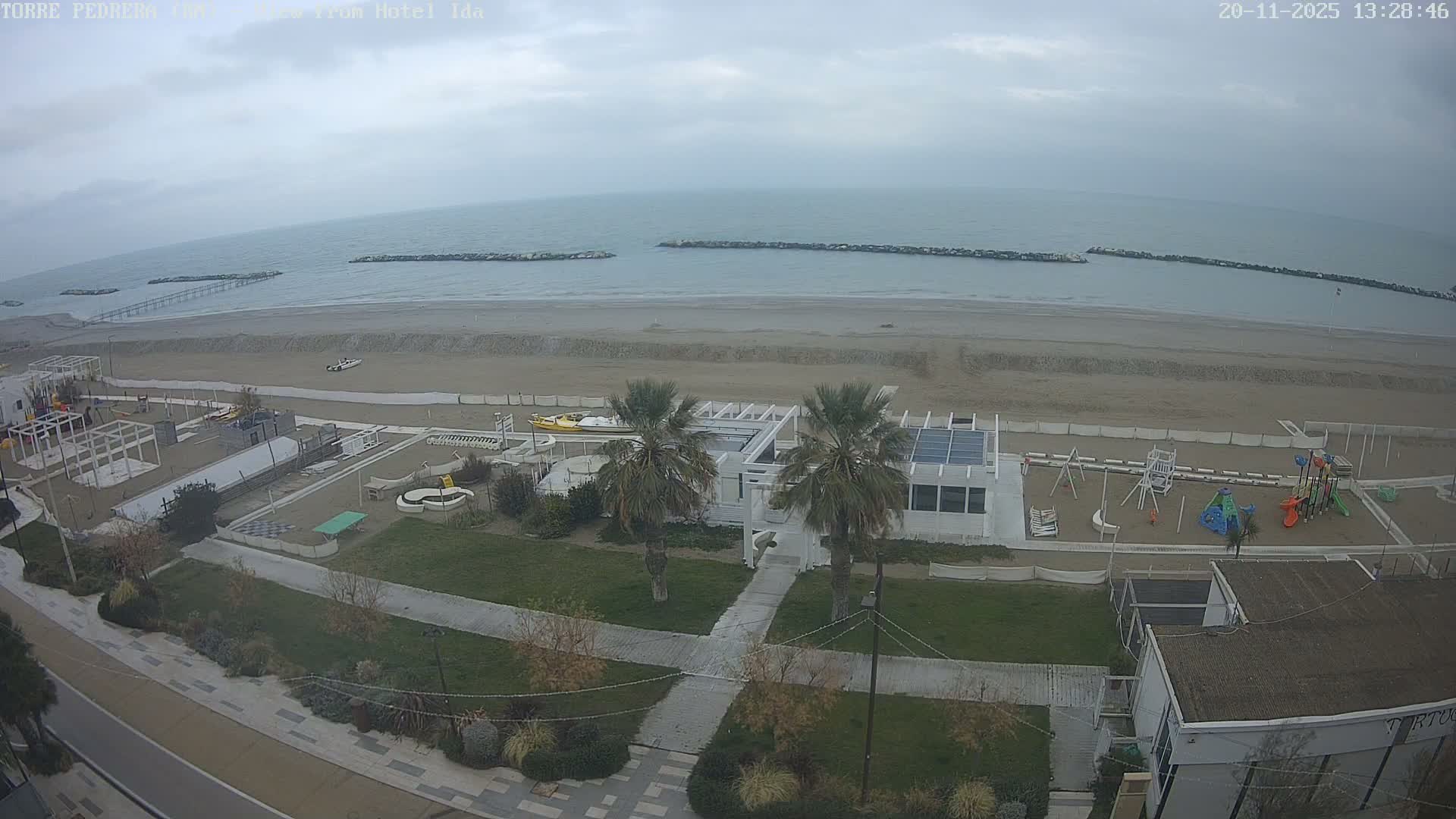 Rimini, Torre Pedrera Beach Live Cam - Emilia-Romagna, Italy