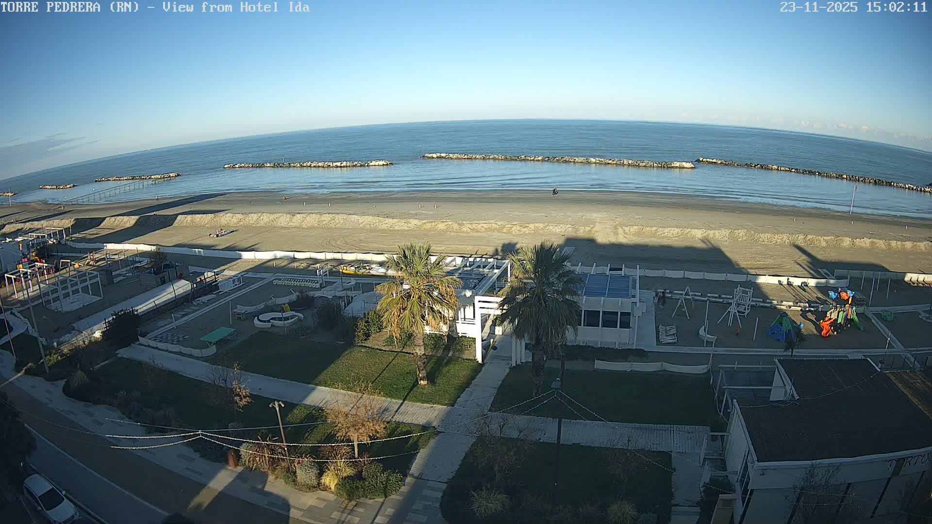 Rimini, Torre Pedrera Beach Live Cam - Emilia-Romagna, Italy
