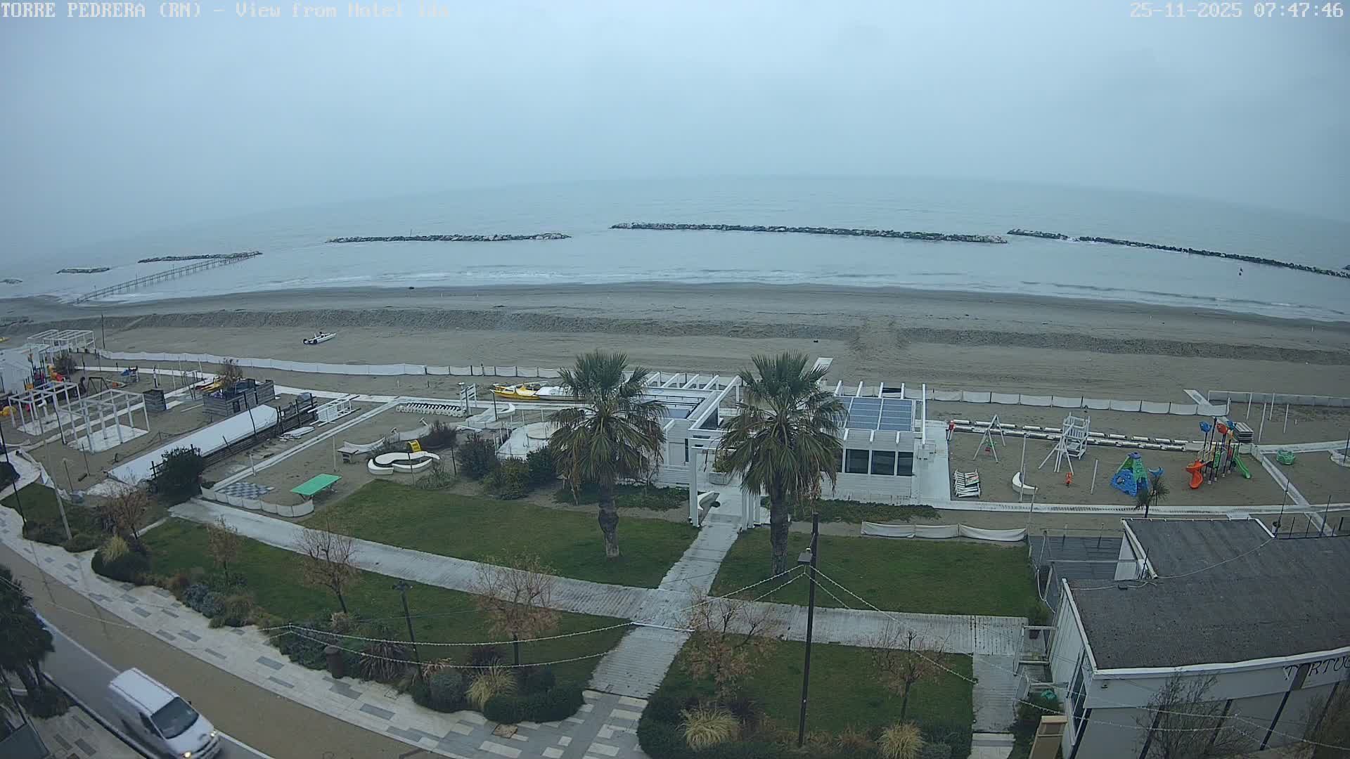 Rimini, Torre Pedrera Beach Live Cam - Emilia-Romagna, Italy