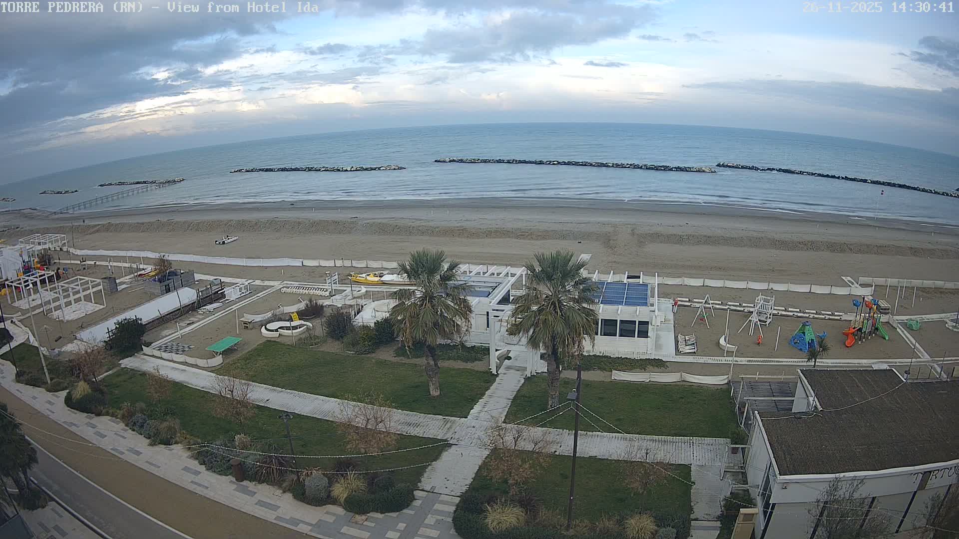 Rimini, Torre Pedrera Beach Live Cam - Emilia-Romagna, Italy